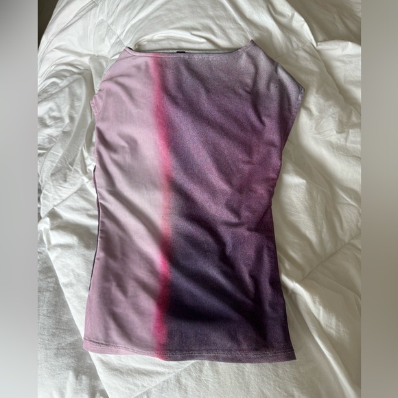 Motel Rocks Purple and Pink Short Sleeve Tee - Picture 2 of 2